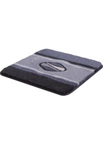 Badematte &raquo;Jewel&laquo;, H&ouml;he 24 mm, rutschhemmend beschichtet, besonders dichter Flor, Badematten mit Streifen , grau , Grund , anthrazit