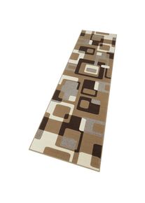 Läufer »Retro«, rechteckig, 9 mm Höhe, Kurzflor, Grafisches Muster, Gekettelt, Robust, Pflegeleicht , braun , Hanse Home