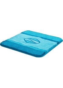 Badematte &raquo;Jewel&laquo;, H&ouml;he 24 mm, rutschhemmend beschichtet, besonders dichter Flor, Badematten mit Streifen , blau , Grund , t&uuml;rkis