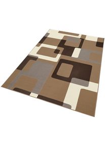Teppich »Retro«, rechteckig, 9 mm Höhe, Kurzflor, Grafisches Muster, Gekettelt, Robust, Pflegeleicht , braun , Hanse Home
