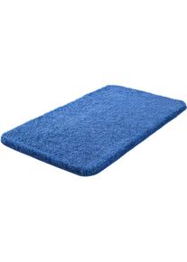 Badematte &raquo;Melange&laquo;, H&ouml;he 27 mm, rutschhemmend beschichtet, besonders dichter Flor , blau , Grund , jeansblau