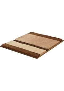 Badematte &raquo;Room&laquo;, H&ouml;he 24 mm, rutschhemmend beschichtet, besonders dichter Flor, Badematte mit Streifen , beige , Grund