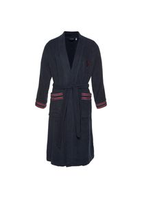 Bruno Banani Herrenbademantel »Roy«, (1 St.), mit farblich abgesetzten Streifen, Bademantel aus 100% Baumwolle blau marine Unterstützt Cotton made...