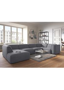 COUCH♥ Wohnlandschaft »Fettes Polster«, Modulsofa Set, Module einzeln für individuelle Zusammenstellung grau hellgrau