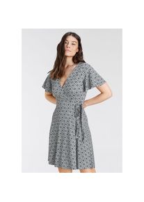 Laura Scott Wickelkleid, (2 tlg., Set), mit Flügelärmeln - NEUE KOLLEKTION schwarz 42 N-Gr grafik+schwa Kleid im Doppelpack von Laura Scott