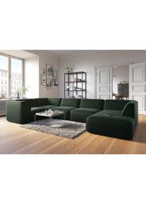 COUCH♥ Wohnlandschaft »Fettes Polster«, Modulsofa Set, Module einzeln für individuelle Zusammenstellung grün dunkelgrün