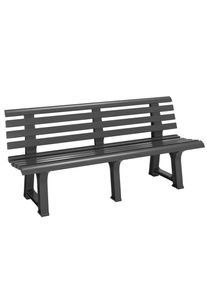 Casaria® Gartenbank Orchidea Anthrazit 145x49x74cm