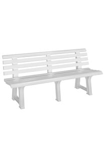 Casaria® Gartenbank Orchidea Weiß 145x49x74cm