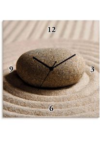Wanduhr »Mini Zen Garten - Sand«, analog, 30 cm , beige , Artland , natur