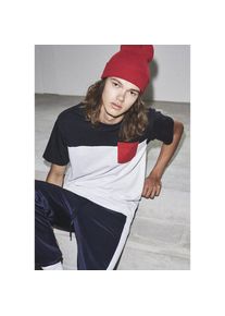 Urban Classics T-Shirt »T-Shirt 3-Tone Pocket Tee« 3XL white/navy/firered Contrast chest pocket