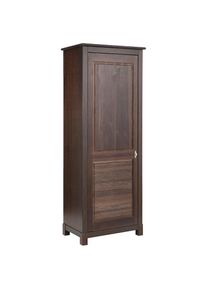 Home Affaire Garderobenschrank »Rauna«, 1-türig, Breite 77 cm, aus massiver Kiefer braun dunkelbraun Massives Kiefernholz