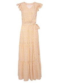 Lascana, Femmes Robe, nude / jaune / blanc