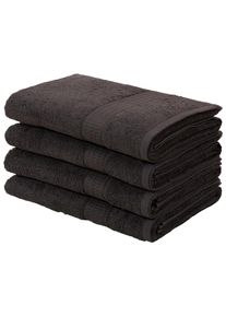 Badetücher »Juna«, (4 St.), im Set und als Serie, Badehandtücher in Uni-Farben, 100% Baumwolle , schwarz , my home , baumwolle oekotex