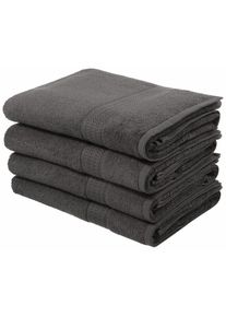 Badetücher »Juna«, (4 St.), im Set und als Serie, Badehandtücher in Uni-Farben, 100% Baumwolle , grau , my home , baumwolle oekotex , anthrazit