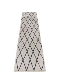 Hochflor-Läufer »Abbeville«, rechteckig, 32 mm Höhe, Dichter Hochflor, Langflor, Skandi Look, Geometrisches Design, Robust , silberfarben , ELLE...