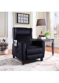 TV-Sessel »Timo«, klassischer Ohrensessel mit Relaxfunktion und praktischer Seitentasche , schwarz , ATLANTIC HOME COLLECTION