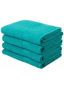 Badetücher »Juna«, (4 St.), im Set und als Serie, Badehandtücher in Uni-Farben, 100% Baumwolle , blau , my home , baumwolle oekotex , petrol
