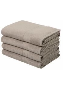 Badetücher »Juna«, (4 St.), im Set und als Serie, Badehandtücher in Uni-Farben, 100% Baumwolle , grau , my home , baumwolle oekotex , taupe