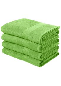 Badetücher »Juna«, (4 St.), im Set und als Serie, Badehandtücher in Uni-Farben, 100% Baumwolle , grün , my home , baumwolle oekotex