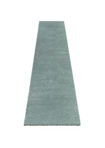 Hochflor-Läufer »Orly«, rechteckig, 32 mm Höhe, Dichter, Hochflor,Meliert, Skandi Look,Robust, Pflegeleicht, Kuschelig , grün , ELLE DECORATION