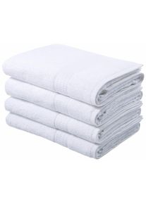 Badetücher »Juna«, (4 St.), im Set und als Serie, Badehandtücher in Uni-Farben, 100% Baumwolle , weiss , my home , baumwolle oekotex