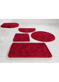 my home Badematte »Sanremo«, Höhe 30 mm, rutschhemmend beschichtet, fussbodenheizungsgeeignet, Badteppich, Uni-Farben, rechteckig, rund & als 3-tlg. Set...