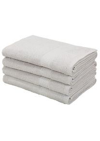 Badetücher »Juna«, (4 St.), im Set und als Serie, Badehandtücher in Uni-Farben, 100% Baumwolle , grau , my home , baumwolle oekotex , hellgrau