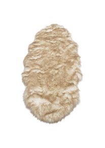 Fellteppich »Sammo«, fellförmig, 60 mm Höhe, Kunstfell, leuchtende Farben, besonders weich, echter Kuschelteppich , grau , my home , taupe/weiss