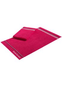 Badematte &raquo;Maja&laquo;, H&ouml;he 4 mm, beidseitig nutzbar, farbige Bord&uuml;re, besonders saugf&auml;hig , Light Pink/Ecc Ma , Bruno Banani , magenta