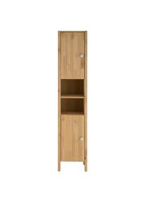 Home Affaire Hochschrank »Tina«, Badmöbel, Schrank, Breite 31, 5 cm, Massivholz beige natur