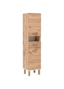 Schildmeyer Hochschrank »Wido« braun eichelandhausfb./weiß