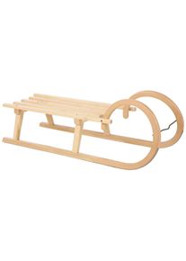Pinolino® Schlitten »Hörner«, BxLxH: 37x100x35 cm braun buchefarben