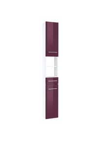 HELD MÖBEL HELD MÖBEL Hochschrank »Venedig«, Badmöbel in verschiedenen Farben erhältlich lila aubergine/weiß