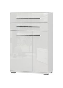 Places of Style Schuhschrank »Piano«, UV lackiert, hochglänzend, Soft-Close Funktion weiß Kristallweiß Hochglanz