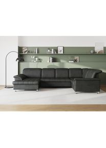 Wohnlandschaft »Franzi«, im XXL-Format, wahlweise mit Bettfunktion, Bettkasten , grau , DOMO collection