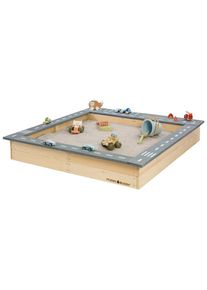Sandkasten »Highway Hero«, natur - lavagrau , beige , Muddy Buddy® , natur/grau