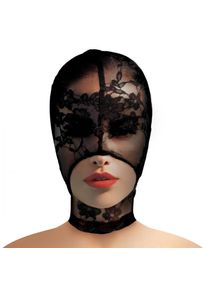 Master Series Lace Seduction Bondage-Maske - Schwarz