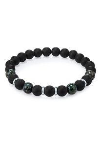 True Rebels, Hommes Bracelet, émeraude / noir / argent