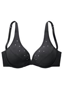 Lascana Neckholder-Bh, mit Bügel, mit Zwei Tragevarianten Und Strass, Basic Dessous Schwarz, Größe 75
