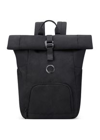 Delsey Laptoprucksack »Citypak Rolltop«, aus recyceltem Material; mit gepolstertem 15, 6-Zoll Laptopfach schwarz