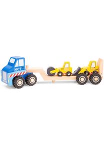 NEW CLASSIC TOYS® Spielzeug-Transporter »First Driver - Autostransporter«, (Set), mit 2 Baustellenfahrzeugen bunt
