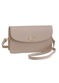 LANCASTER Paris Umhängetasche »Clutch Small City Philos«, aus Leder grau