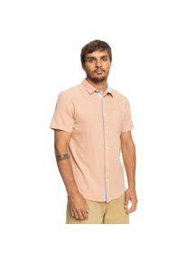 Quiksilver Kurzarmhemd »Time Box« braun M US-Größen Cafe Creme Stoff: Popeline-Baumwollstoff
