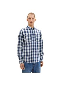 Tom Tailor Langarmhemd blau XL N-Gr indigo blu Indigo Karo-Hemd von Tom Tailor
