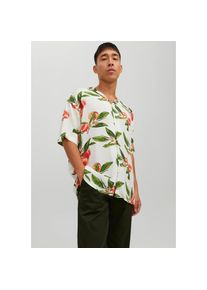 Jack & Jones JACK & JONES Kurzarmhemd »JORLUKE FLORES RESORT SHIRT SS SN« rot XL N-Gr Cloud Dancer Leichtes und luftiges Hemd für das Sommer-Outfit