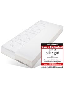 Beco Taschenfederkernmatratze »Royal Komfort KS«, 26 cm cm hoch, 480 Federn, (1 St.), Wendematratze mit zwei unterschiedlich festen Liegeseiten weiß