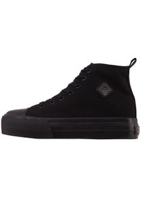 Kappa Sneaker, - mit angesagter Plateau-Sohle schwarz 41 black Canvas Sneaker von Kappa mit Plateau Sohle