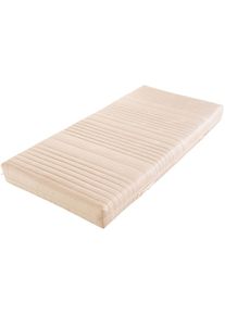 DELAVITA Naturmatratze »SALUTEM«, 11 cm cm hoch, (1 St.), Wende-Latexmatratze, natürlicher Bezug aus 100% Bio-Baumwolle beige naturfarbe