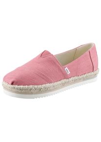 Toms Shoes TOMS Espadrille »ALPARGATA PLATFORM ROPE«, in veganer Verarbeitung, schmale Form pink 36 Mit kleinem Stretcheinsatz zum Schlupfen