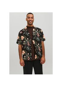 Jack & Jones JACK & JONES Kurzarmhemd »JJEJEFF RESORT FLORAL SHIRT SS SN« schwarz XXL N-Gr Black Leichtes und luftiges Hemd für das Sommer-Outfit